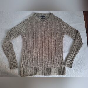 Womens SMALL CLASSIC cable Knit Holiday Sweater, MASSIMO DUTTI, Acrylic, NEW